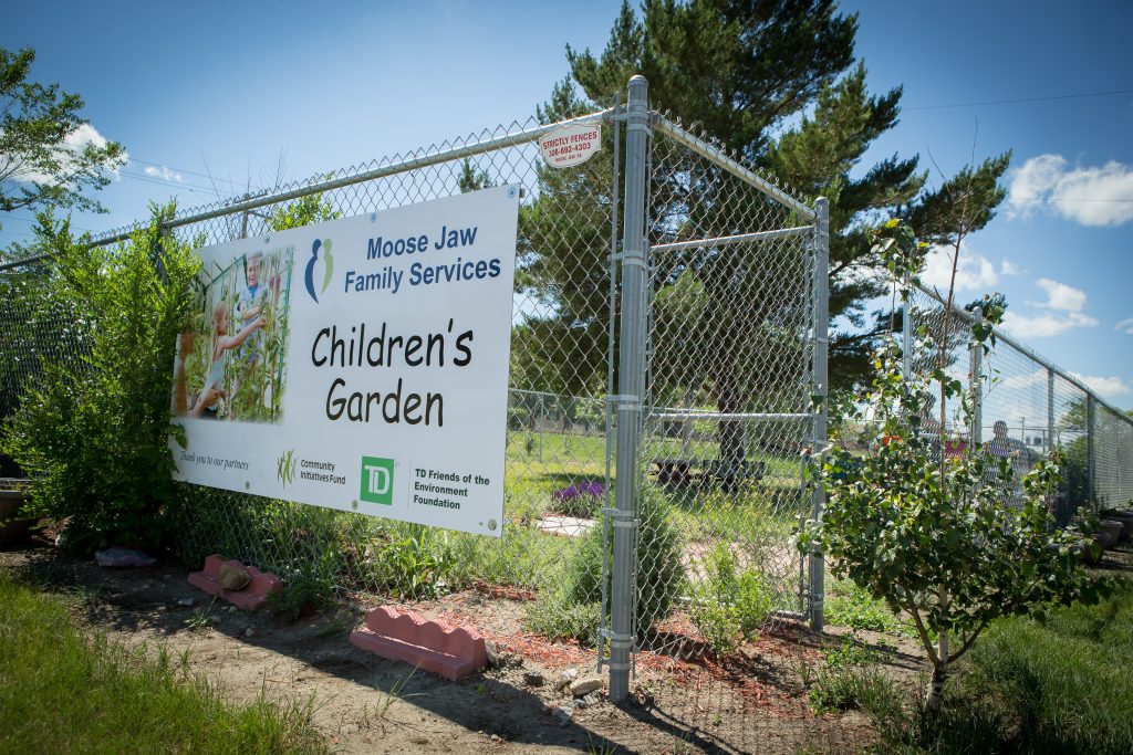 Children's Garden Cleanup with Conexus Credit Union